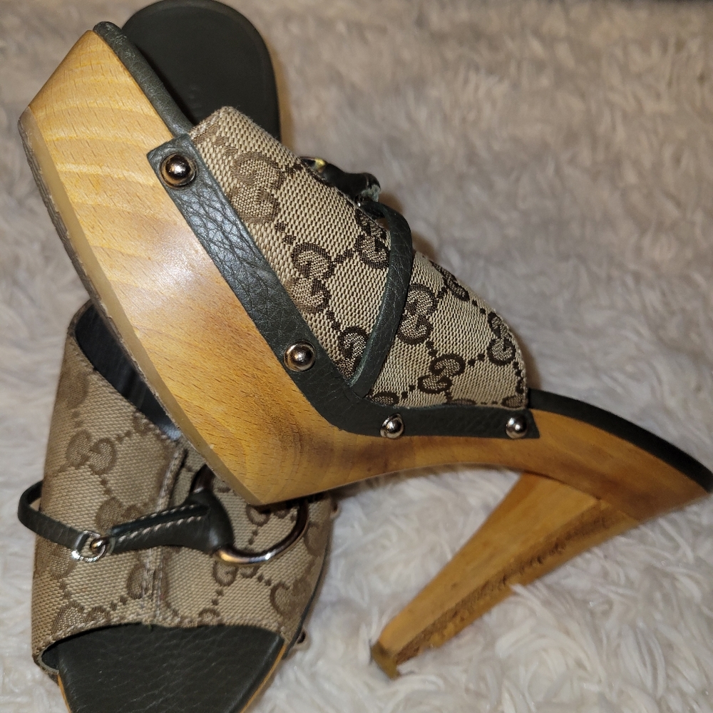 Gucci Web Clogs.